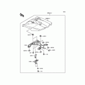 Схема вузла: Заглушка сидіння (Опція) для Kawasaki ZX1000 Ninja 1000 ABS
