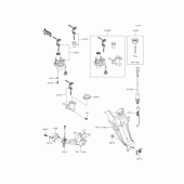 Схема узла: Замок зажигания для Kawasaki KL110 KSR PRO