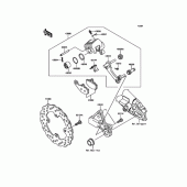 Схема вузла: Заднє гальмо для Kawasaki EX400 Ninja 400R