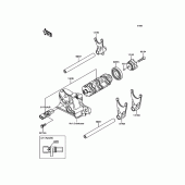 Схема вузла: Gear Change Drum/Shift Fork(s) для Kawasaki ZR1000 Z1000 ABS