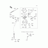 Схема узла: Передний тормозной цилиндр для Kawasaki EX250 ZZR250