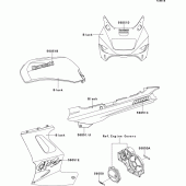 Схема вузла: Decals(black)(zx1100-e2/e4) для Kawasaki ZX1100 GPZ1100