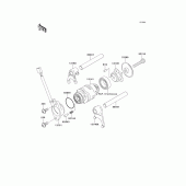 Схема вузла: Gear change drum/shift fork(s) для Kawasaki KLX110 KLX110