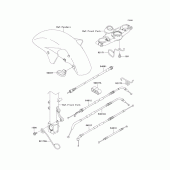 Схема узла: Тросики для Kawasaki ZX1200 ZZR1200