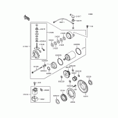 Схема вузла: Стартер електричний & Заженуть стартер для Kawasaki KL250 KL250 Super Sherpa