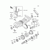 Схема вузла: Колінчастий вал для Kawasaki ZR400 Zephyr X
