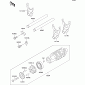 Схема вузла: Gear change drum/shift fork(s) для Kawasaki ZR1100 Zephyr 1100RS
