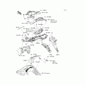 Схема вузла: Заднє крило для Kawasaki ZX636 Ninja ZX-6R ABS