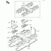 Схема вузла: Клапанна кришка для Kawasaki ZR750 Zephyr