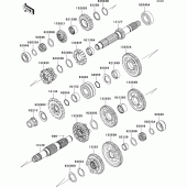 Схема узла: Трансмиссия для Kawasaki ZX600 Ninja ZX-6R