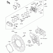 Схема узла: Задний тормоз для Kawasaki ZX1400 Ninja ZX-14