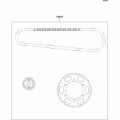 Схема вузла: Chain kit для Kawasaki EX500 EX500