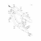 Схема вузла: Вихлопна система для Kawasaki VN800 Vulcan 800