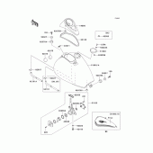 Схема вузла: Fuel tank(1/2) для Kawasaki EN500 Vulcan 500 LTD