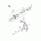 Схема узла: Заднее колесо & Приводная цепь для Kawasaki KLX250 KLX250