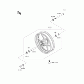 Схема вузла: Front wheel для Kawasaki ZX1000 Ninja ZX-10R