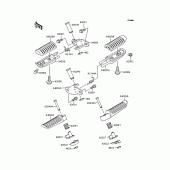 Схема вузла: Footrests (ZX900-A12sim) для Kawasaki ZX900 GPZ900R
