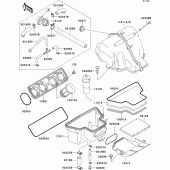 Схема вузла: Повітряний фільтр(1/2) для Kawasaki ZX600 ZZ-R600