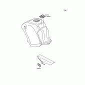 Схема вузла: Інформаційні наклейки для Kawasaki KL110 KSR