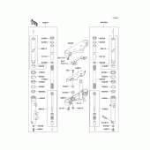 Схема узла: Передняя вилка(c7f-c9f) для Kawasaki EN500 Vulcan 500 LTD