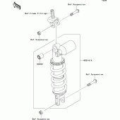 Схема узла: Задний амортизатор(ы) для Kawasaki ZX1000 Ninja ZX-10R
