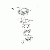 Схема вузла: Циліндр & Поршень для Kawasaki KX450 KX450F