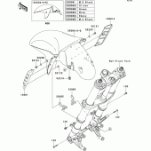 Схема вузла: Переднє крило для Kawasaki ZX1400 ZZR1400 ABS