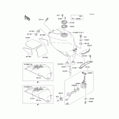 Схема узла: Топливный бак(1/2)(zx750-p2) для Kawasaki ZX750 Ninja ZX-7R