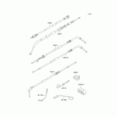 Схема вузла: Троси для Kawasaki ZX600 ZZ-R600