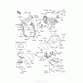 Схема вузла: Нижній обтічник для Kawasaki ZX1400 Ninja ZX-14R ABS