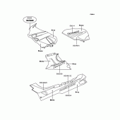 Схема узла: Наклейки (エボニー/グレー; ZX400-K1) для Kawasaki ZX400 ZZR400