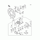 Схема вузла: Заднє гальмо для Kawasaki ZR1200 ZRX1200R