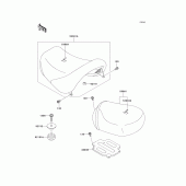 Схема вузла: Сидіння для Kawasaki VN1500 Vulcan 1500 Nomad Fi
