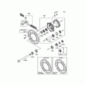 Схема узла: Ступица заднего колеса для Kawasaki KLX450 KLX450R