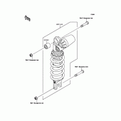 Схема вузла: Амортизатор задній для Kawasaki ZX636 Ninja ZX-6R