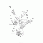 Схема узла: Крепление двигателя для Kawasaki AX125 Fury 125R