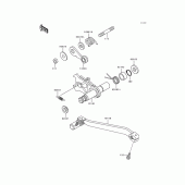 Схема узла: Переключатель передач для Kawasaki KLX650 KLX650 Motard