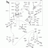 Схема узла: Передний тормозной цилиндр для Kawasaki ZX1000 Ninja ZX-10R