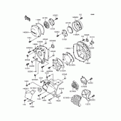 Схема вузла: Кришка двигуна для Kawasaki ZR1100 Zephyr 1100