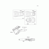 Схема вузла: Інформаційні наклейки для Kawasaki KX250/KX252 KX250