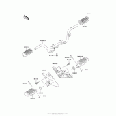 Схема узла: Подножки для Kawasaki AX125 Fury 125R