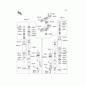 Схема вузла: Вилка передньої осі для Kawasaki VN2000 Vulcan 2000
