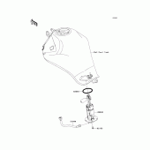 Схема узла: Топливный насос для Kawasaki EX650 Ninja 650