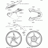 Схема узла: Decals(green)(ebf) для Kawasaki ZR1000 Z1000 ABS