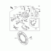 Схема вузла: Заднє гальмо (ZR1100-A7/A8) для Kawasaki ZR1100 Zephyr 1100