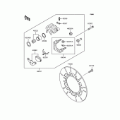 Схема вузла: Переднє гальмо для Kawasaki EL250 Eliminator 250SE