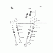 Схема узла: Рокер & Клапан для Kawasaki ZX400 ZZR400