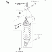 Схема узла: Задний амортизатор(ы) для Kawasaki ZX600 Ninja ZX-6R