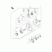 Схема узла: Коленчатый вал для Kawasaki KL250 KLR250