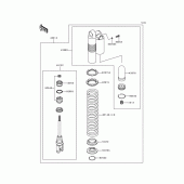 Схема вузла: Амортизатор для Kawasaki KX250/ KX252 KX250